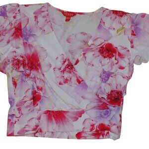 Guess Floral Wrap‑Style Top Ladies Small